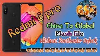 Redmi 6 pro China to Global Firmware update without bootloader unlock..