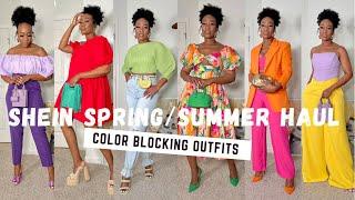 SHEIN SPRING/SUMMER HAUL 2022 | How-To Create Color Blocking Outfits | KASS STYLZ
