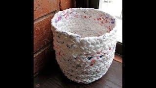 How to make a Basket out of Plastic Bags