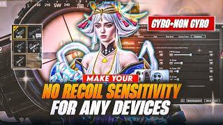 MAKE zero Recoil Sensitivity Gyro+Non Gyro ⁉️ | No Recoil Sensitivity 2024