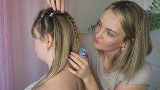 ASMR Perfectionist Viking Hairstyle With Hair Braiding & Bang Perfecting - Finishing Touches, Fixing