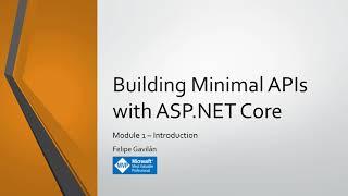 New course: Building Minimal APIs with ASP.NET Core 8 and EF Core