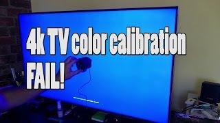 How To - Vizio 4k TV monitor color calibration - EPIC FAIL -