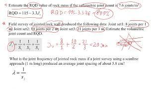 How To Estimate RQD using Joint Count, Joint Spacing, and Joint Frequency | Problems and Solutions