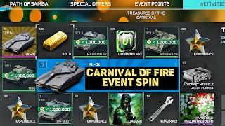 MWT Tank Battles PL-01 Carnival Of Fire  Spin |MWT Tank Battles New Event Spin