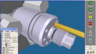 CNC turning programming and simulation with C Axis