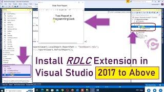 Install RDLC Extensions in Visual Studio 2017 to Above