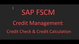 SAP - FSCM_Credit Management - Credit Limit Check