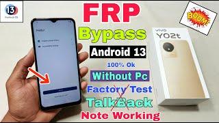 Vivo Y02t FRP Bypass Android 13 | New Trick | Talkback, Reset Option Not Work | Vivo Y02t Frp Unlock