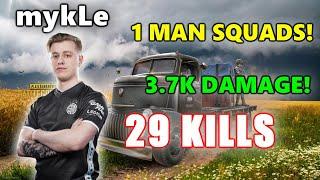 BBL mykLe - 29 KILLS (3.7K DAMAGE) - 1 MAN SQUADS! - PUBG