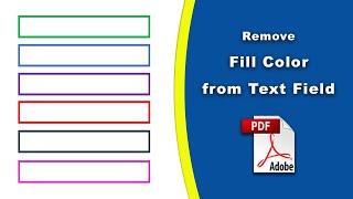 How to remove fill color from a text field in pdf (Prepare Form) using Adobe Acrobat Pro DC