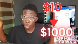 Growing $10 - $1000 FOREX CHALLENGE Ep.1| CRAZY PROFITS!