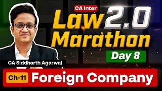 Inter Law Marathon Day 8 | Foreign Company | CA Siddharth Agarwal