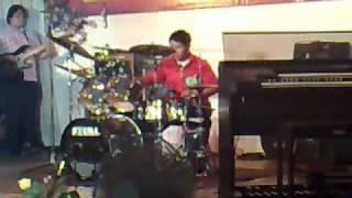 Jonathan Paul Gines playing "Open the Eyes of My Heart" on Drums