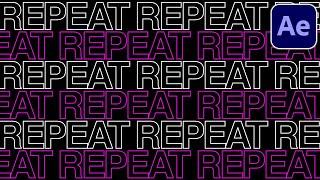 REPEATED TEXT Motion Graphics Background (Adobe After Effects Tutorial)
