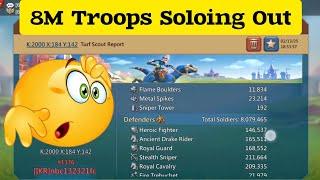 Massive Zeroing – 8M Troops Solo Trap Destroyed! Guild Mate Took Rally || Lords Mobile