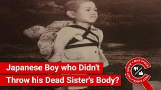 FACT CHECK: Japanese Boy who Refused to Let Go of his Dead Sister's Body?