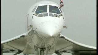 Airtime footage. John Major arrives at Heathrow on Concorde