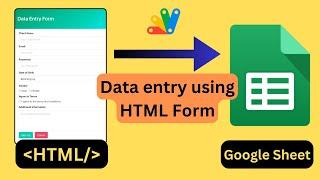 Google Sheets | Data Entry using HTML Form #googlesheets #appsscript #dataentry