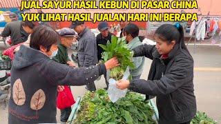 JUALAN SAYUR HASIL KEBUN DI PASAR DESA CHINA, DENGAN HARGA SEGINI LIHAT BISA DAPAT BERAPA YUAN?