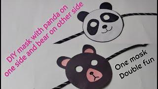 DIY animal mask | Panda and bear mask for kids