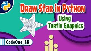 How to draw star shape using Python Turtle - CodeOne LK