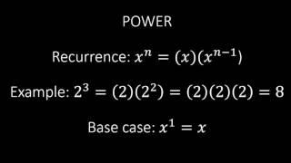 Recursive power function in Python. A simple and easy to code example of recursion.