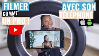 Comment FAIRE UNE VIDEO YouTube avec son TÉLÉPHONE ? Réglages vidéo, matériel, montage, etc