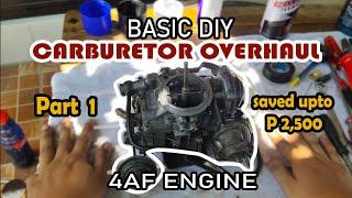 BASIC DIY 4AF CARBURETOR OVERHAUL | TOYOTA COROLLA AE92 | AISIN