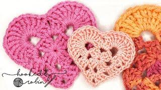 How to Crochet a Granny Heart Shape  Great as a Coaster!