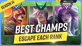 The 5 BEST CHAMPIONS to Climb for EVERY RANK! - League of Legends - Season 14