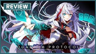 Quantum Protocol Review - Card Game with Sci-Fi Anime Style