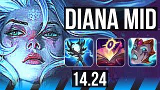 DIANA vs EKKO (MID) | Legendary, 7 solo kills | NA Grandmaster | 14.24