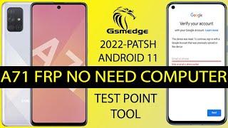 Frp Samsung Galaxy A71 Bypass Frp Without Pc 2022 Remove Google Account