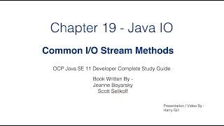 IO Streams - Part 03 - Common Methods in IO Stream Introduction - Java IO (Input/Output)