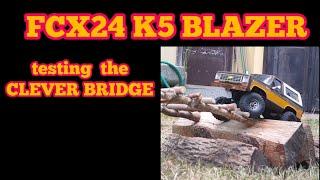 FMS FCX24 K5 BLAZER testing the Clever Bridge