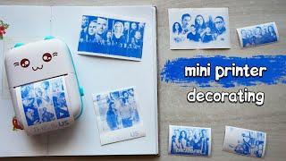 Decorating My Diary with Mini Thermal Printer - My June Tv series | ASMR  no talking