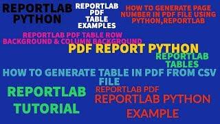 REPORTLAB|REPORTLAB PYTHON TUTORIAL|How To Generate Page Number In Pdf File Using Python|PART:34