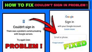 HOW TO FIX GOOGLE COULDN'T SIGN IN ERROR? MIKE MICHAEL