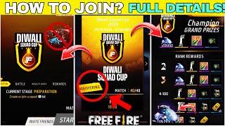 HOW TO JOIN  DIWALI SQUAD CUP EVENT FREEFIRE 2024 TOURNAMENT FULL DETAIL | JOIN KAISE KARE|DETAIL