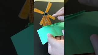 Handmade moving windmill paper craft #shorts #art #diy #papercraft #popular #trending #viral #new