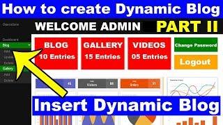 36. Create a Dynamic Blog with PHP and MySQL Database,How to make create insert dynamic blog in HTML