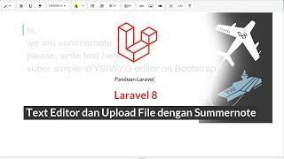 Text Editor dan Upload File dengan Summernote pada Laravel 8 | laravel part8