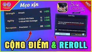 Solo Leveling: ARISE - Cách Cộng Điểm Main Chuẩn 100% & Mẹo Reroll 1 Acc 1000.. Lần Gacha Cho Newbie