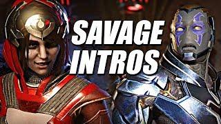 Injustice 2 - All Enchantress SAVAGE Intro Dialogues!!