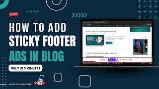 Footer Sticky Ads | How to Add Footer Sticky Ads in WordPress Without Any Plugins |
