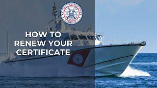 How to Renew your vessel certificate of documentation form - Vessel Documentation