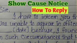 Give Explanation Of Show Cause Notice | Reply Of Show Cause Notice | How To Answer