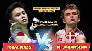 Iqbal Diaz Syahputra vs Magnus Johannesen [1] - DENMARK IC 2024 - QF