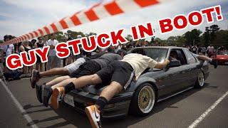 Guy Stuck In Boot In Car Competition | Westside JDM